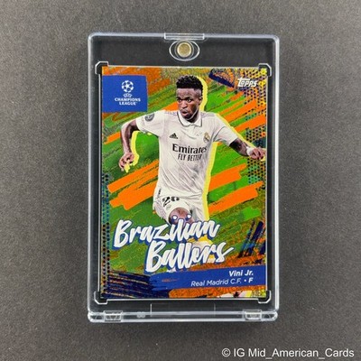 Vini Jr. 2022 Topps Carnaval UCC Brazilian Ballers Orange #B-1 Real Madrid /25