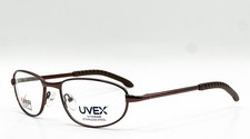 NEW UVEX SW02 ADB BROWN SAFETY AUTHENTIC EYEGLASSES 54-17