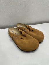 Birkenstock Boston Soft Footbed Suede Leather Clog Unisex W8, M6 In Mink