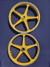 Vintage Lester Bmx Aluminium 5 Spoke Wheels