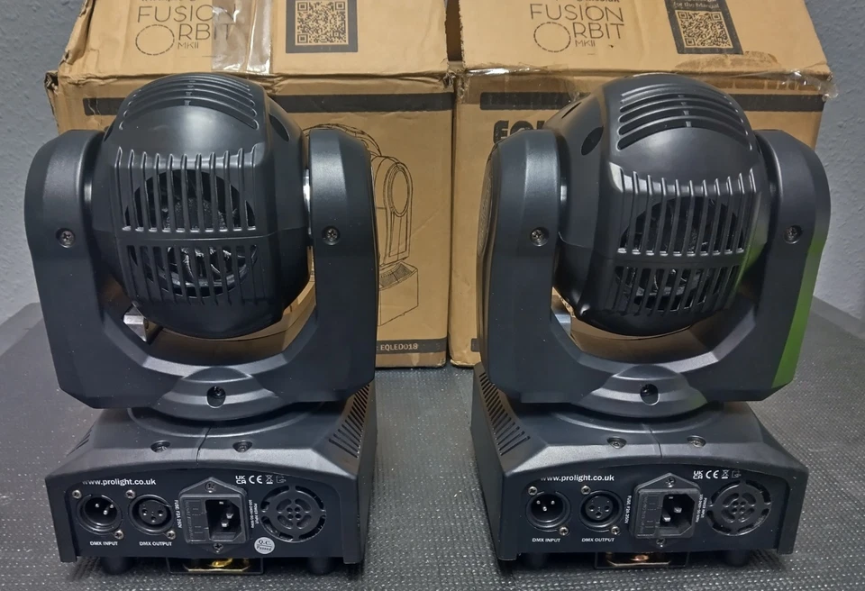 Equinox Fusion Orbit Mk2, Moving Head Spot and LED Light, Pair, Black, EQLED018 - Image 3 of 4