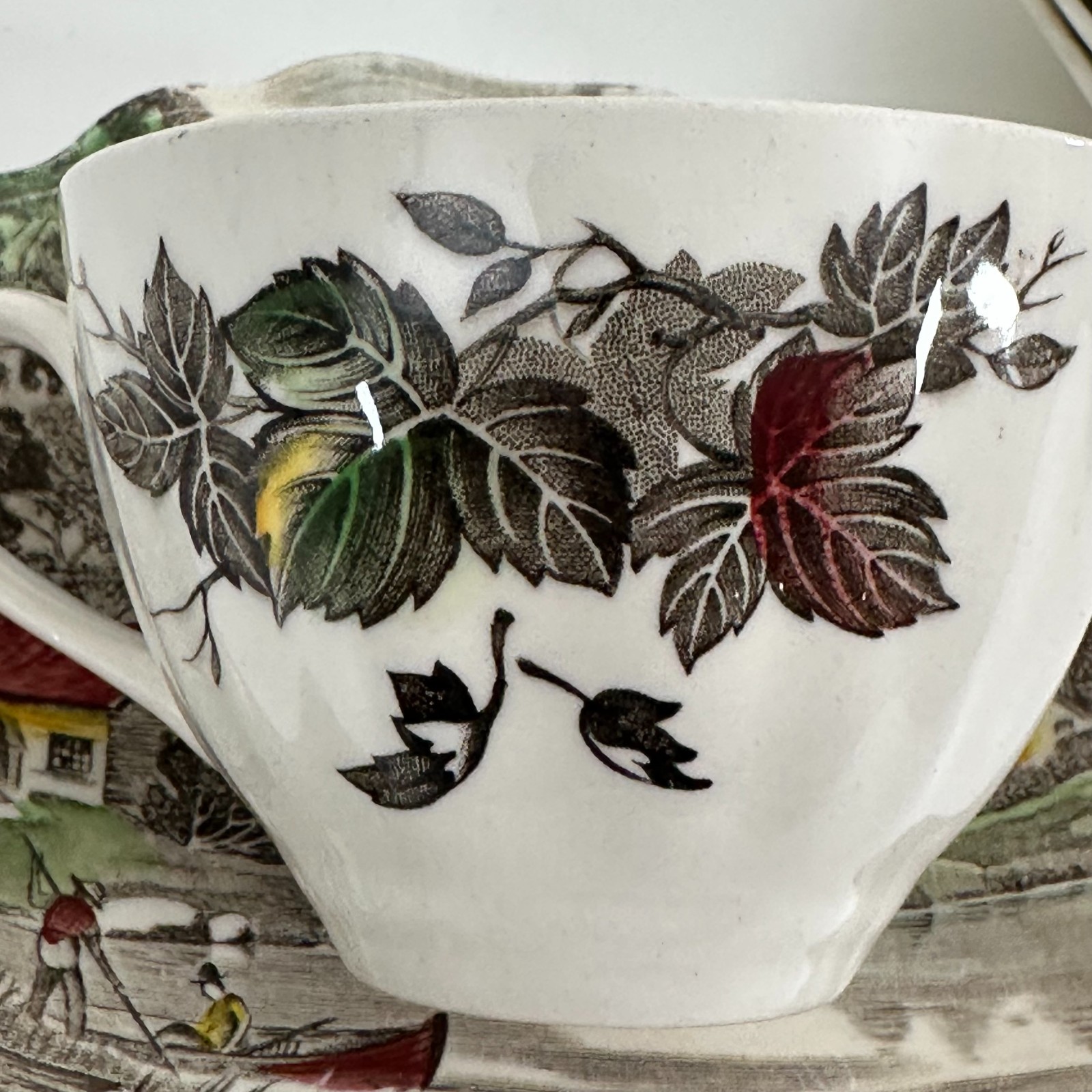 J & G Meakin Welcome Home Teacups & Saucers - Set of 4