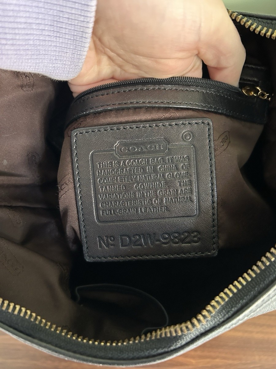 Vintage Coach 9823 Legacy West Hobo Leather Bucket Black Shoulder