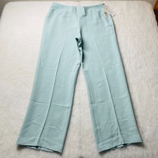 NWT Vintage Jones Wear Womens Light Mint High Rise Wide Leg Dress Pants Size 16