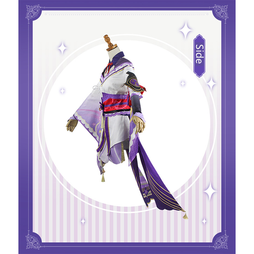 Game Genshin Impact Raiden Shogun Cosplay Costume Halloween Girls Women's Dress - Picture 9 of 29