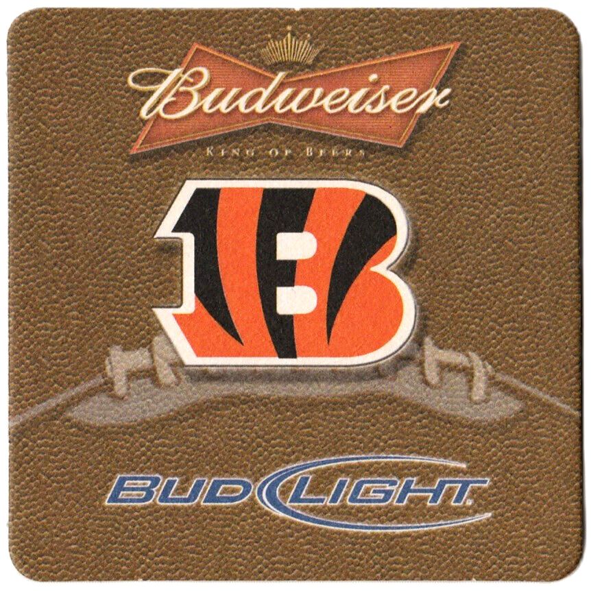 Budweiser Cincinnati Bengals 2007 Schedule  Beer Coaster  Bud Light