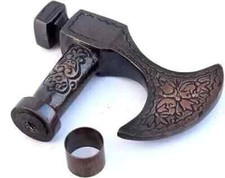Copper Antique Axe Head Handle Only For Wooden Walking Stick cane Gift