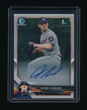 JAYSON SCHROEDER 2018 BOWMAN CHROME DRAFT RC AUTOGRAPH AUTO *HOUSTON ASTROS*