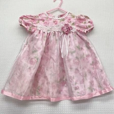 Brooke Lindsay Girls Dress Pink Floral Size 24m