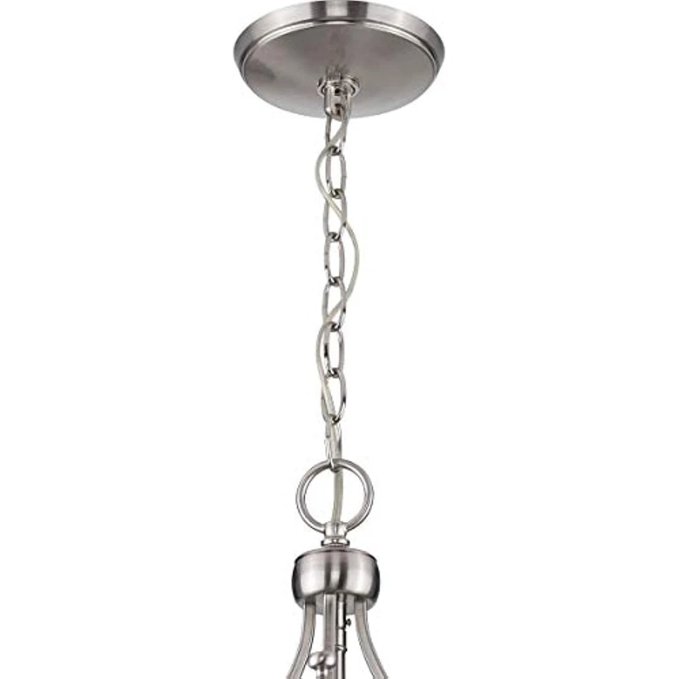Parkhurst Collection Brushed Nickel Three-Light Foyer - Image 4 of 4