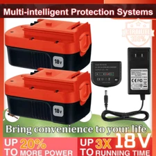 Replacement Battery / Charger for Black and Decker HPB18-OPE HPB18 A1718 FS18FL