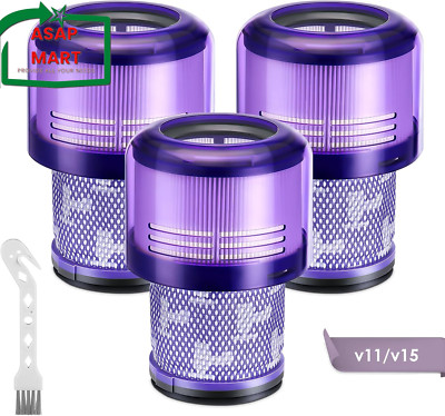 3 Pack V11 Vacuum Filters Replacement for Dyson V11 Cordless Vacuum, V11 Animal.