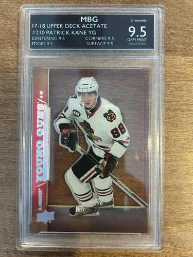2017-18 Upper Deck Patrick Kane YOUNG GUNS ACETATE ROOKIE 9.5 TRUE GEM YG RC 210