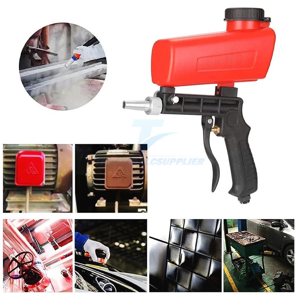 Portable Handheld Air Compressor Speed Sand Gun Blaster Sand Blasting 1/4 in