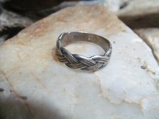Vintage 925 Sterling Silver Braided Band Ring 3.7g, 8s