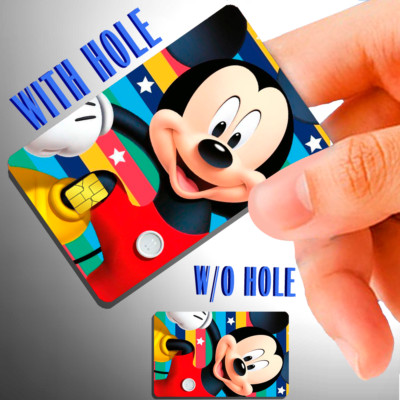 Mickey & Minnie Mouse Credit Debit Card Sticker Skin Decal HOLOGRAPHIC