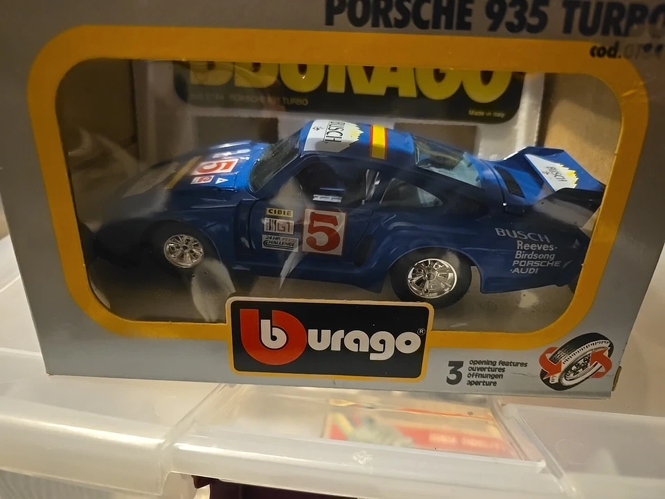Vintage BURAGO PORSCHE 935 TURBO 1/25 Die-cast Metal cod. 0184 Foto 4 de 4