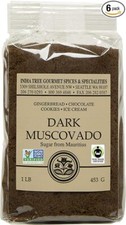 India Tree Dark Muscovado Sugar, 1 Pound Pack...