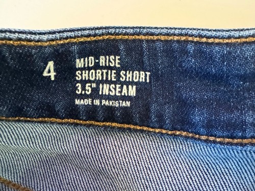 Mid-Rise Shortie Denim Shorts By Ana Size 4 3.5" Inseam Contains Recycled Cotton - Picture 5 of 6