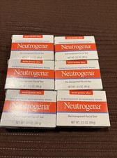 6 Neutrogena Transparent Facial Cleansing Bar Soap Acne Prone Skin Gentle 3.5 oz