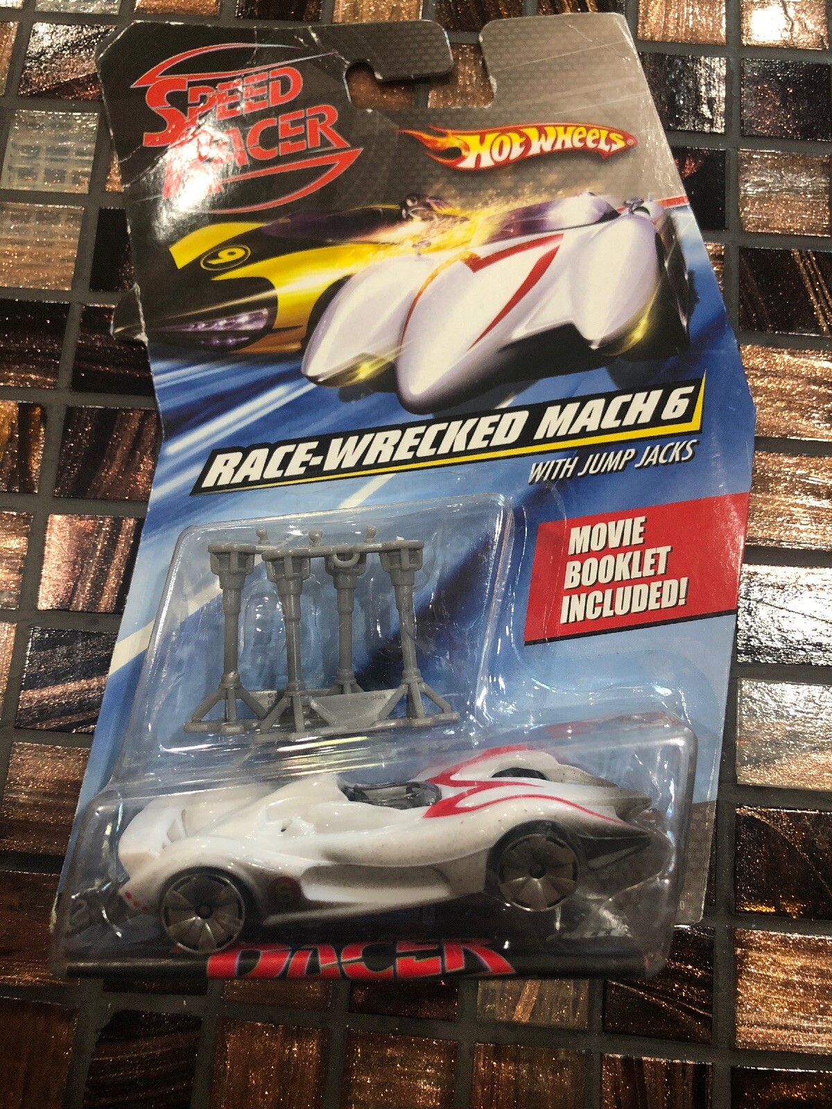 HOT WHEELS SPEED RACER RACE-WRECKED MACH 6 WITH JUMP JACKS *WHITE* #6 1 ...