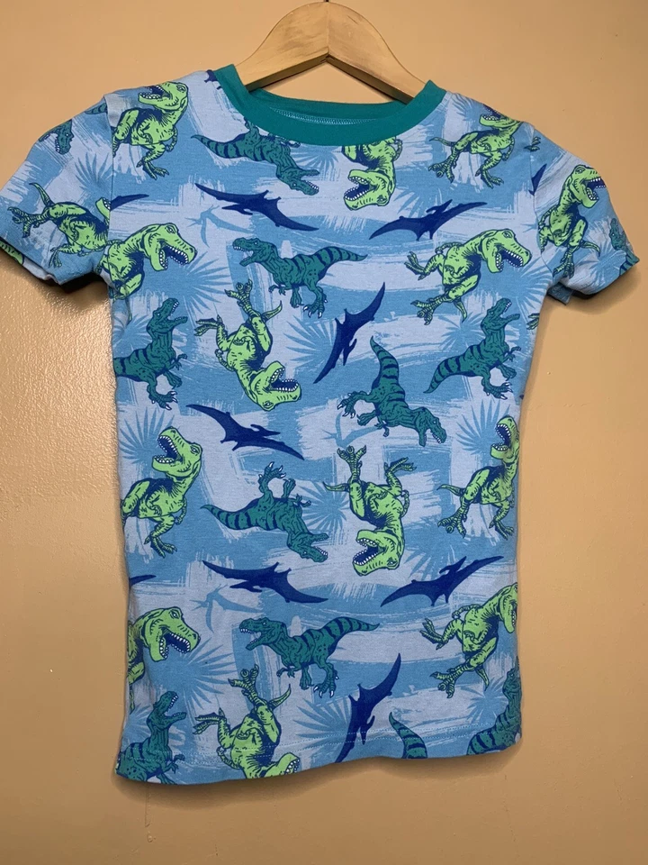 Kirkland мальчиков размер 10 пижамы 3шт комплект шорты круглый вырез синий зеленый короткий рукав - Изображение 4 из 4