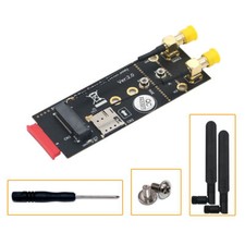 M.2 NGFF Key B Adapter With SIM Card and Antenna for 3G/4G/5G Modules A6-39