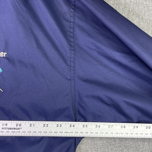 Ultra Club Nylon Blue Sweater Mens L Lined Golf /Fish Embroidered Pullover MS41 - Picture 8 of 13