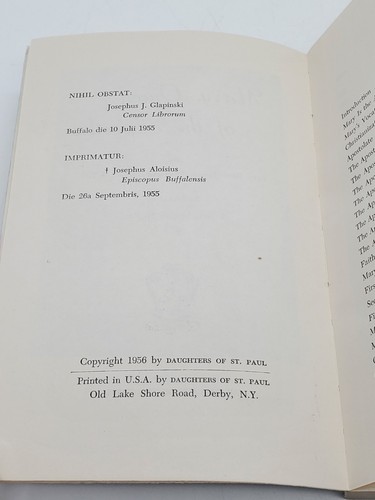 Vintage Christian Theology Book Mary Queen of Apostles By James Alberione 1956 - Picture 6 of 8