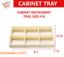 DENTAL CABINET INSTRUMENT TRAY ORGANIZER AUTOCLAVABLE PLASTIC 16 17 18 19