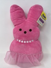 New Peeps 12  Pink Easter Bunny Plush with Skirt Tutu Dress up. New With Tag