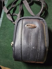 TARGUS SMALL BLACK LEATHER DIGITAL CAMERA BAG CASE WITH STRAP DLSC01 / DLUC02