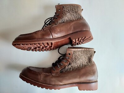 Warfield & Grand Joshua Brown Leather/Wool Chukka Boots Lace  display picture 3
