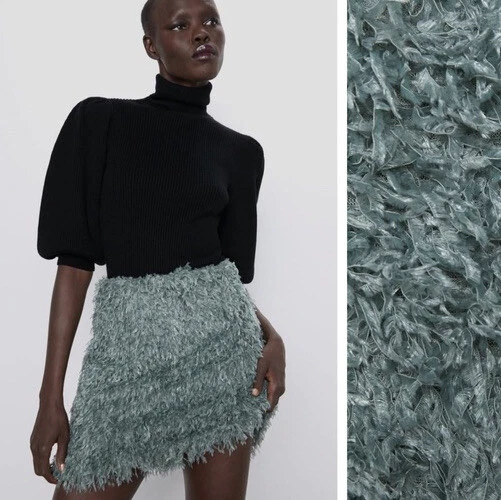 Zara green mini clearance skirt