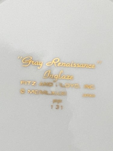 Fitz & Floyd Gray Renaissance Gold 6.5" Bread & butter Dessert plate Gently used - Picture 2 of 5