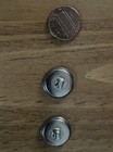 Anchor Metal Buttons  Silver Round Button Qty 2 Nautical Military — photo 2