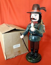 ERZGEBIRGE, XXL GROSSER BORSTENDORFER RÄUCHERMANN, WALDARBEITER, CA. 37,0 cm,NEU