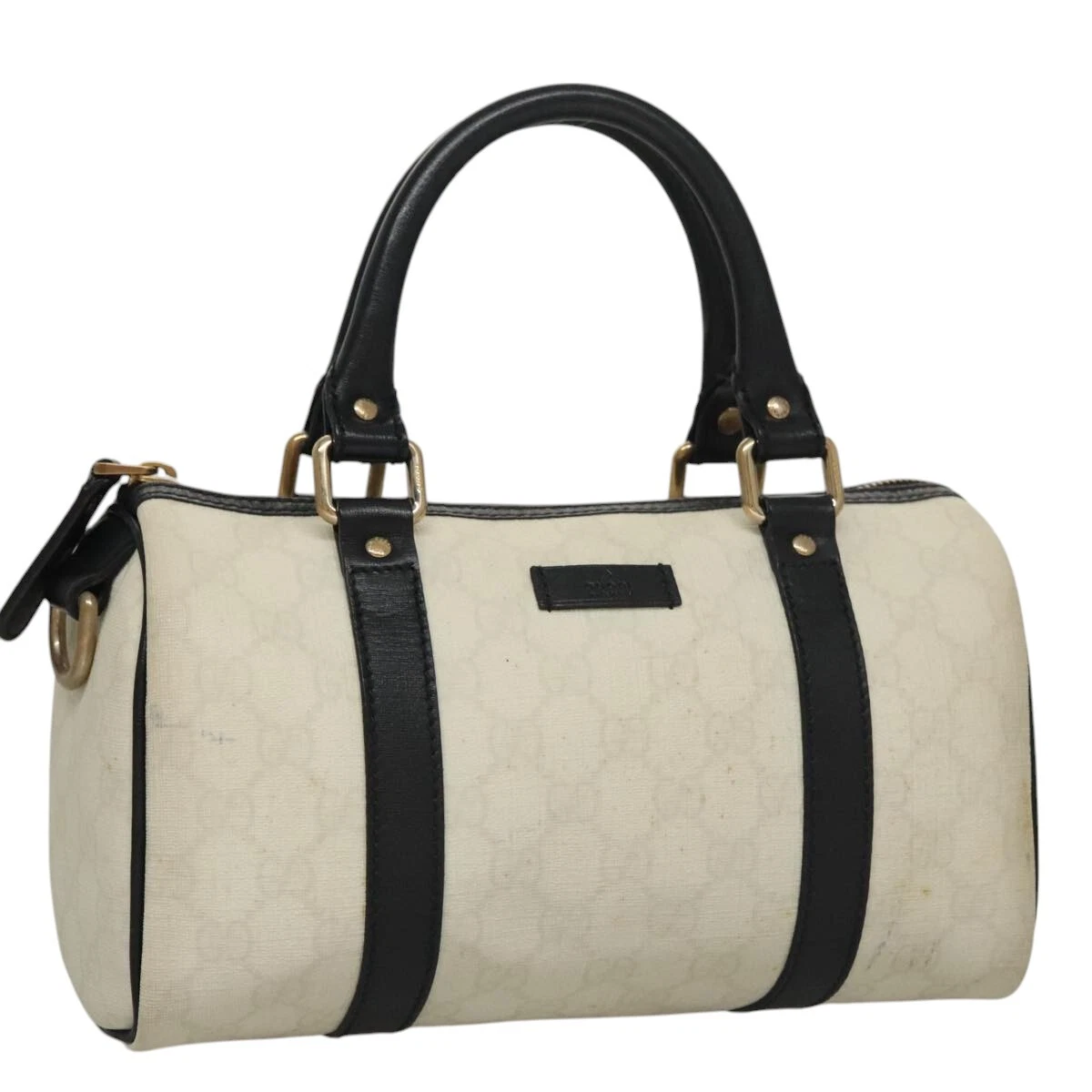 Sac à main GUCCI GG Supreme PVC or blanc 193604 authentique 107488