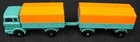 MATCHBOX Lesney #1 & 2 MERCEDES TRUCK & TRAILER Green/Orange ENGLAND