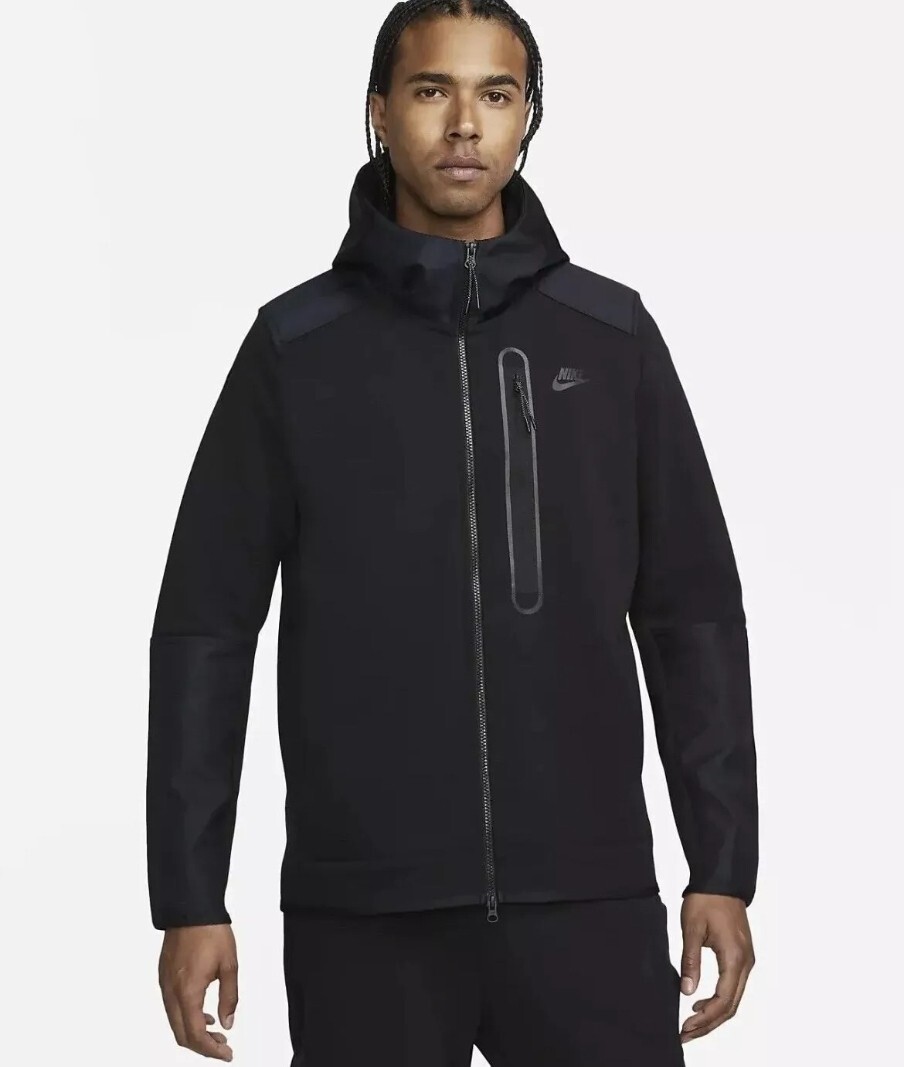 Nike Sportswear Tech Fleece Woven Zip Hoodie Sz XS/L/XL/2XL Black