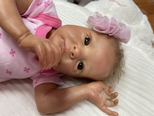 Reborn Baby Doll Tink di Bonnie capelli biondi castani prematuro - Foto 2 di 24