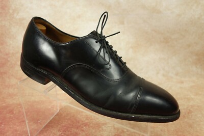 Johnston & Murphy Optima Black Leather Cap Toe Oxford Shoes