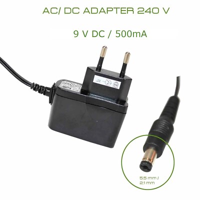 Netzteil Netzstecker AC-DC Wechselstrom Gleichstrom 9 V 500 mA