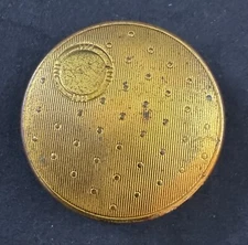 Vintage Richard Hudnut Three Flowers Gold-Tone Rouge Mirror Compact