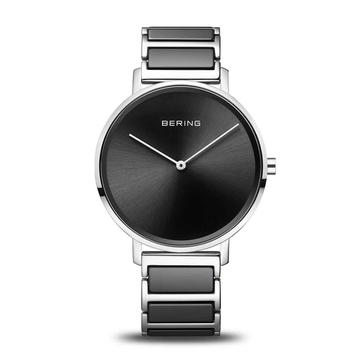Bering Time Ceramic Womens Polished Silver tone Watch 18539 742
