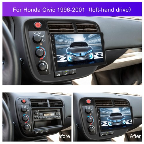 Apple Carplay For Honda Civic 1996-2001 Car Stereo Radio Android 15 GPS Navi RDS - Picture 3 of 16