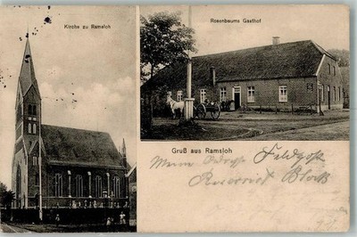 13570219 - 2915 Ramsloh Pfarrkirche St. Jacobus Gasthaus Rosenbaum