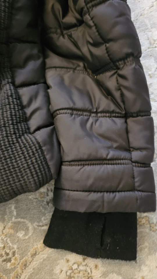 Abrigo Nautica Adulto XL Negro Puffer Chaqueta Mujer-Capucha Extraíble Agujeros para el Pulgar Foto 3 de 4