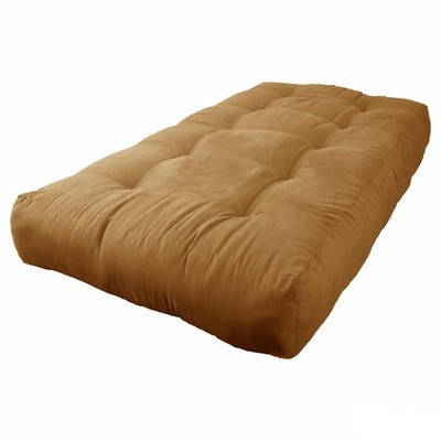 Queen 10'' Futon Mattress - Vitality Collection - Camel Microsuede