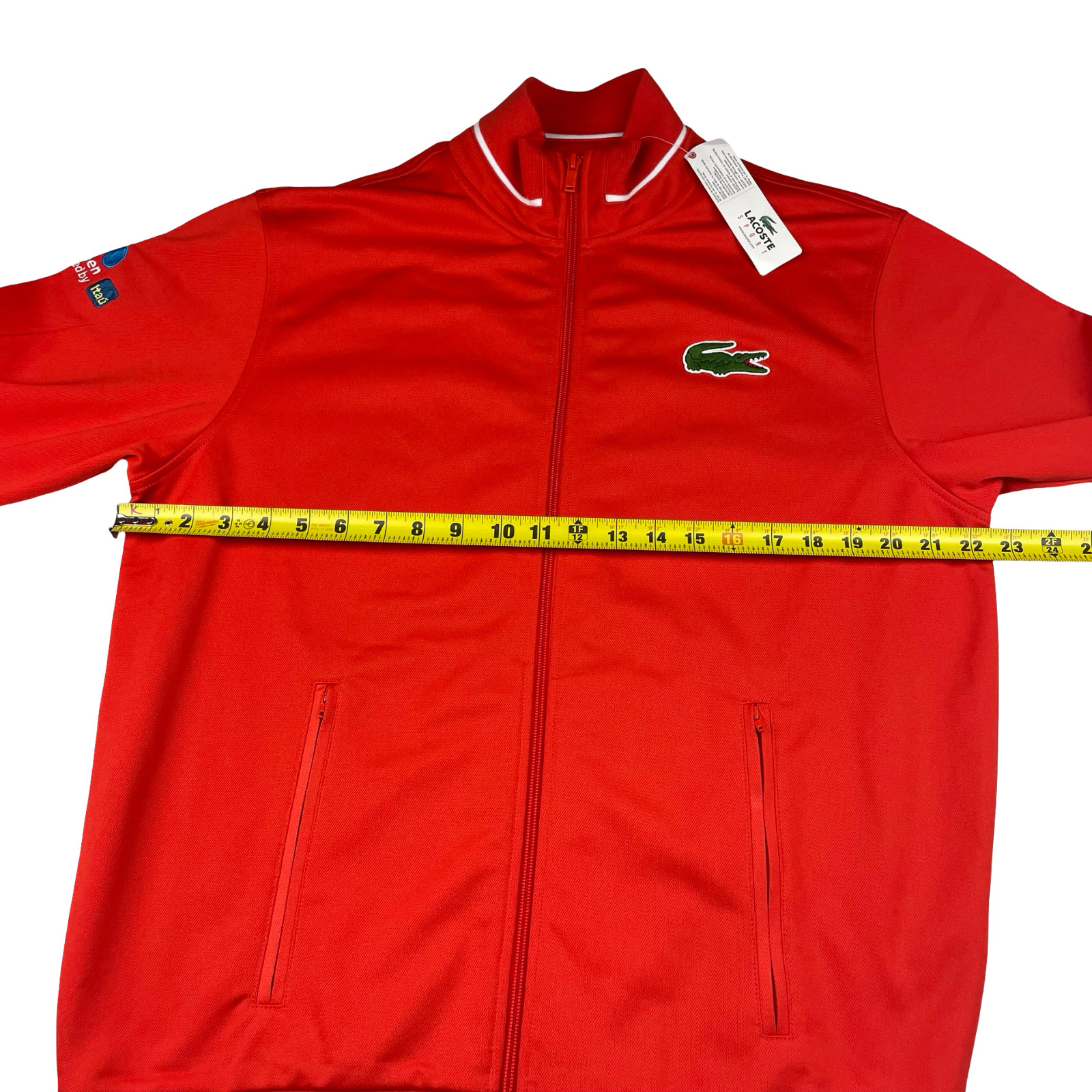 NEW Lacoste Sport Men's Miami Open Full Zip Tennis Track Jacket Orange • Size 5 thumbnail 11